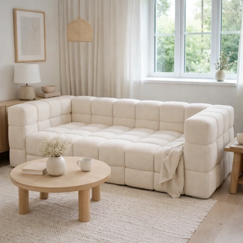 Sofa BUBBLE – Designerska Elegancja i Komfort na Lata Tkanina BOUCLÉ MANZA
